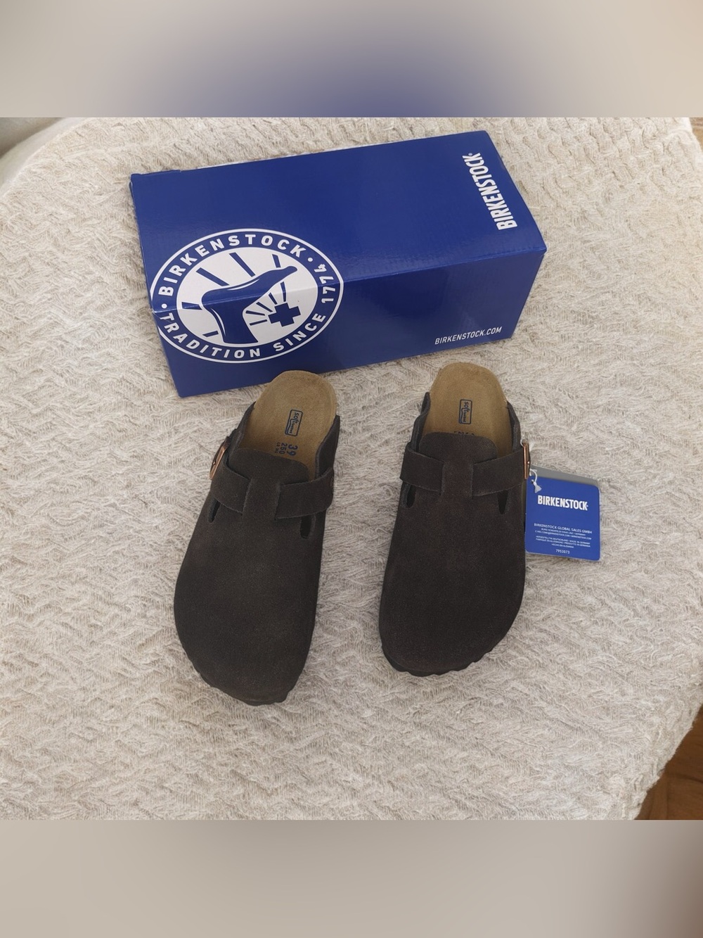 💫Birkenstock Boston Narrow Suede Clog in Mocha